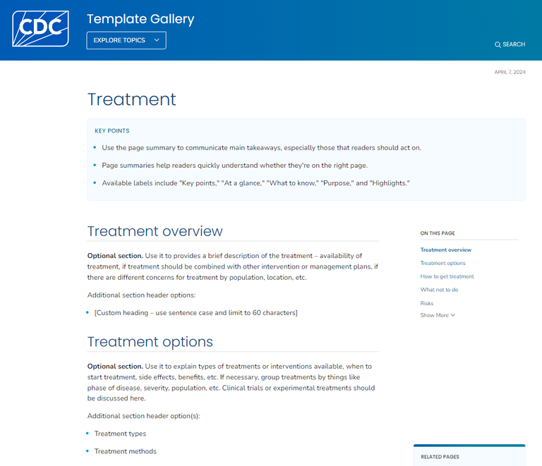 treatment template